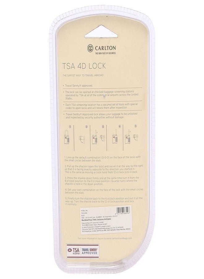 Carlton Unisex TSA 4D Combination Lock - Image 2